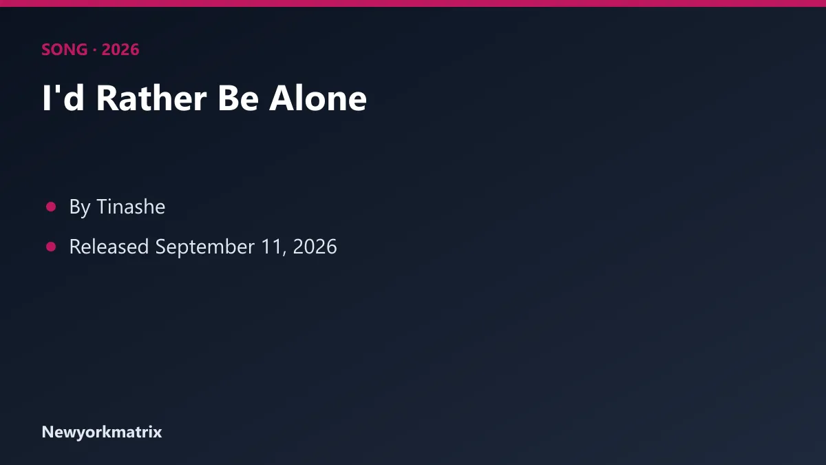 Fact card for I'd Rather Be Alone