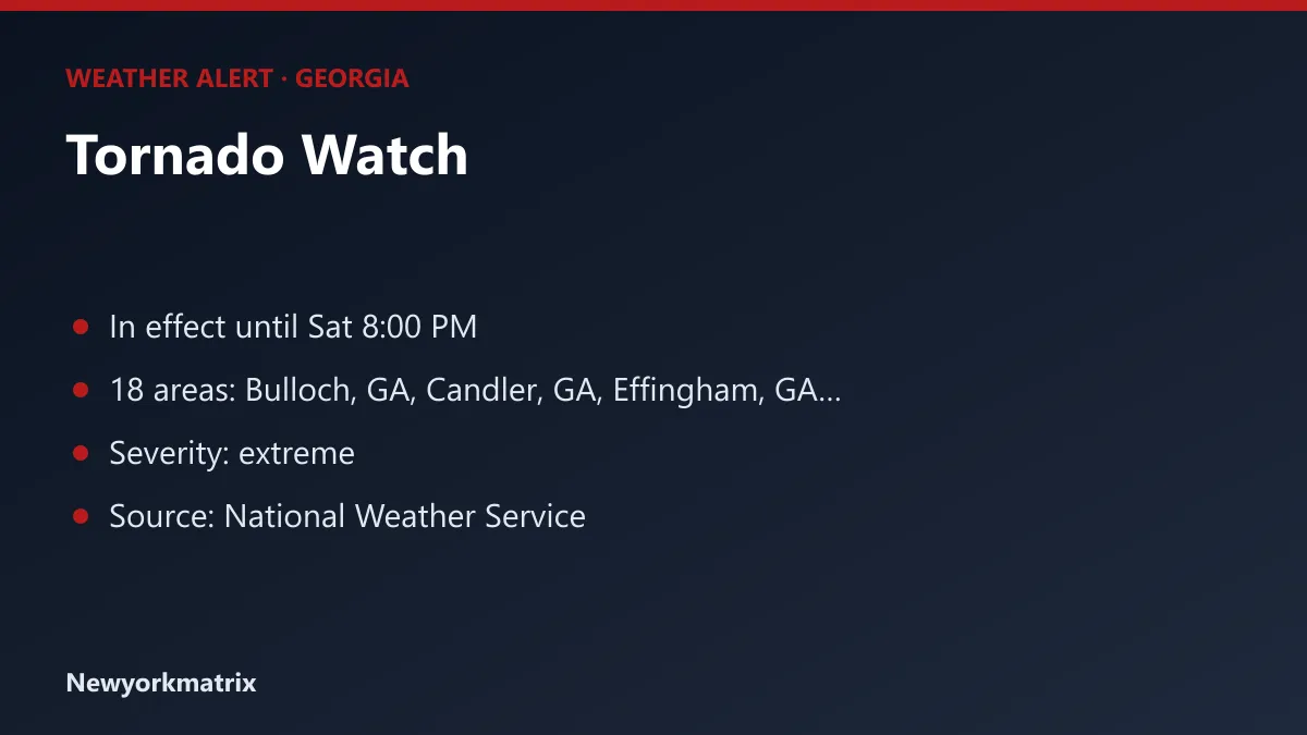 Graphic: Tornado Watch for Georgia