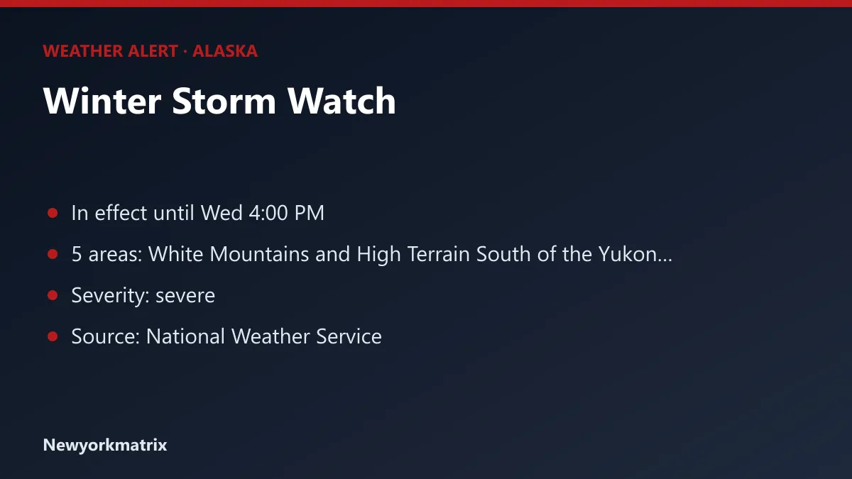 Graphic: Winter Storm Watch for Alaska