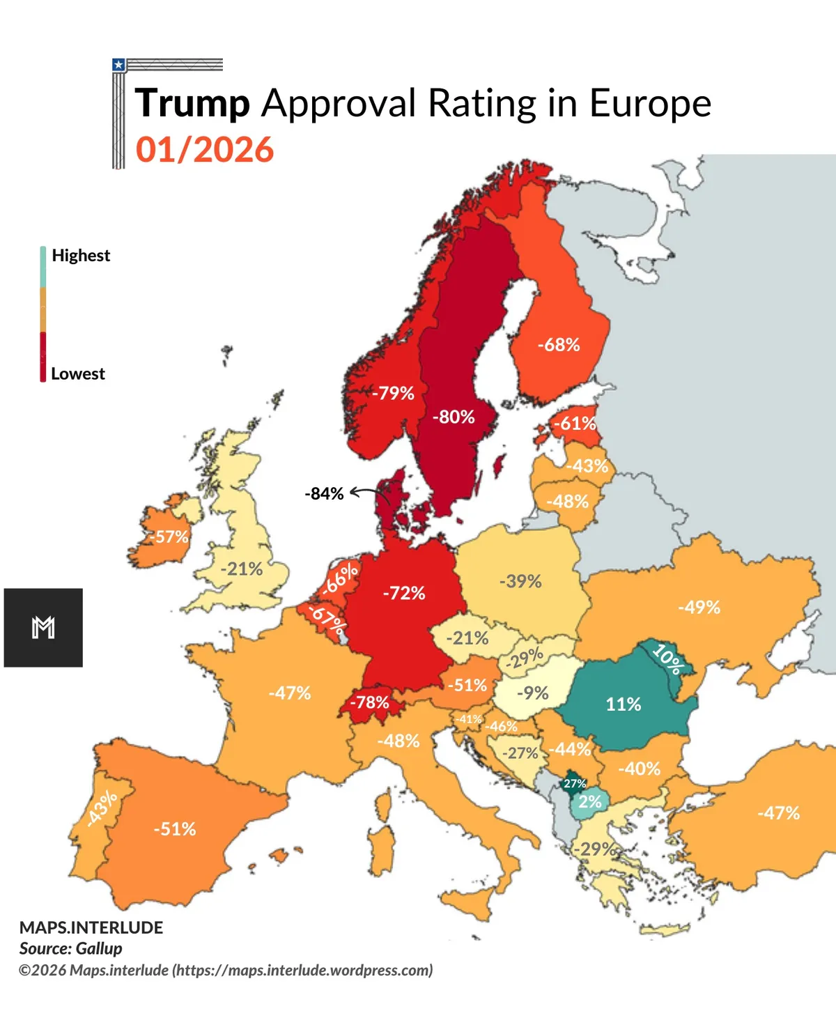 Trump Approval Rating in Europe