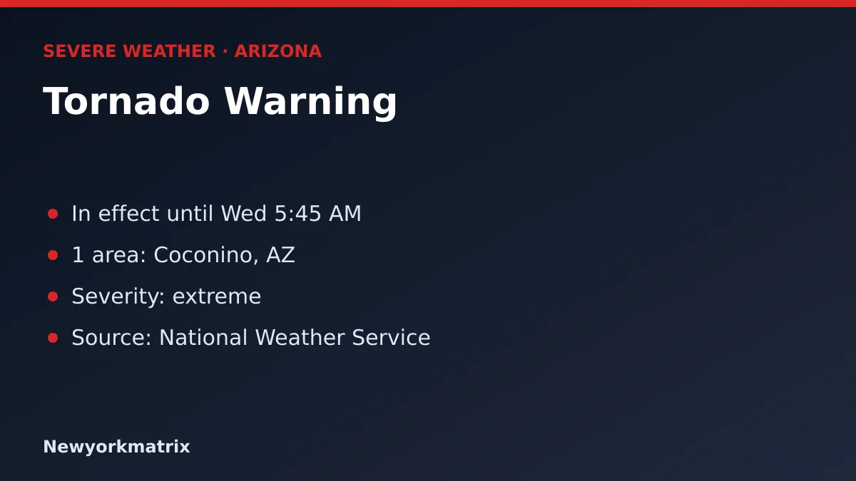Graphic: Tornado Warning for Arizona